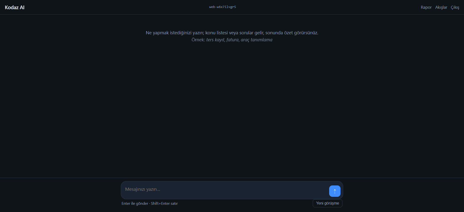KodazAI — chat-based advisor interface