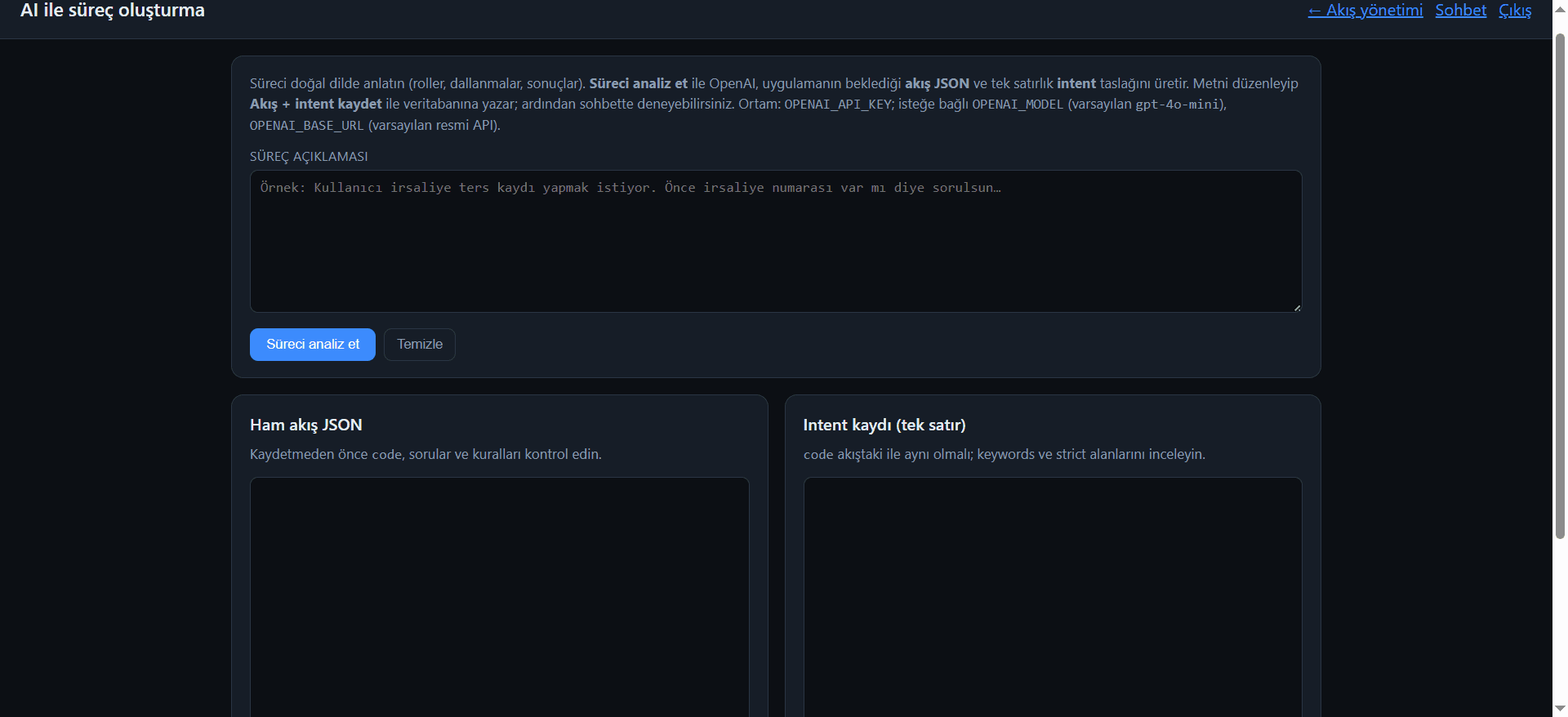 KodazAI — AI-powered process generation screen